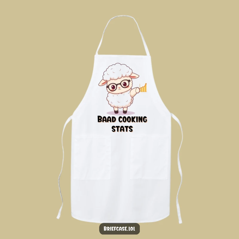 Funny Sheep Analyst Apron - Smart Chef's Wear, Hilarious Intellectual Gift