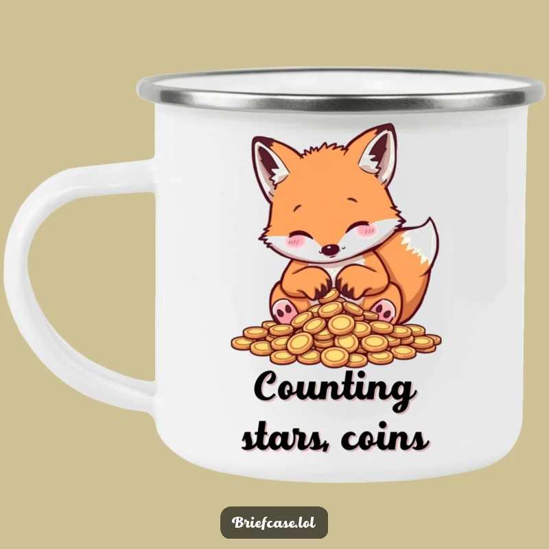 Funny Fox Adventure Mug: Hilarious Campfire Companion Gift!