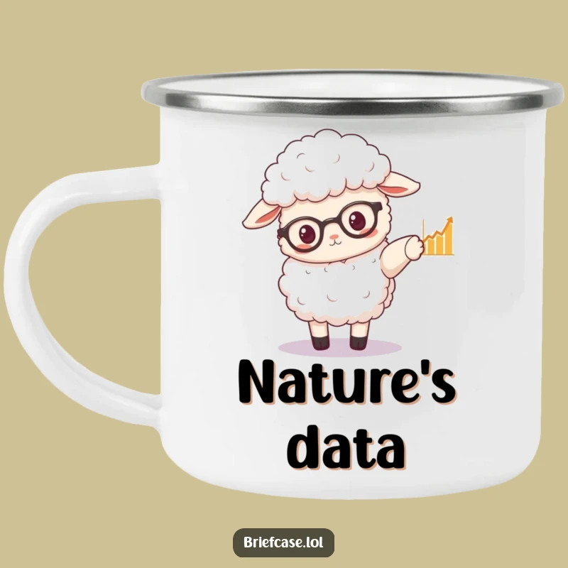 Funny Sheep Analyst Camping Mug - Smart Outdoor Drinkware, Hilarious Gift
