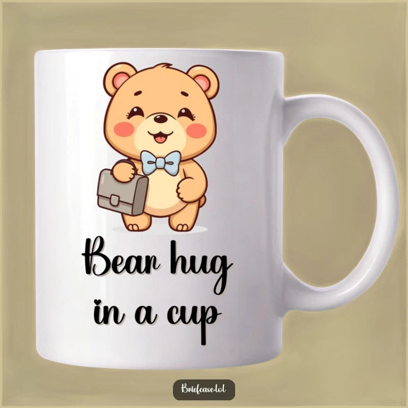 Funny Bear Cub Biz Mug: Dapper Character, Perfect Funny Gift for Professionals