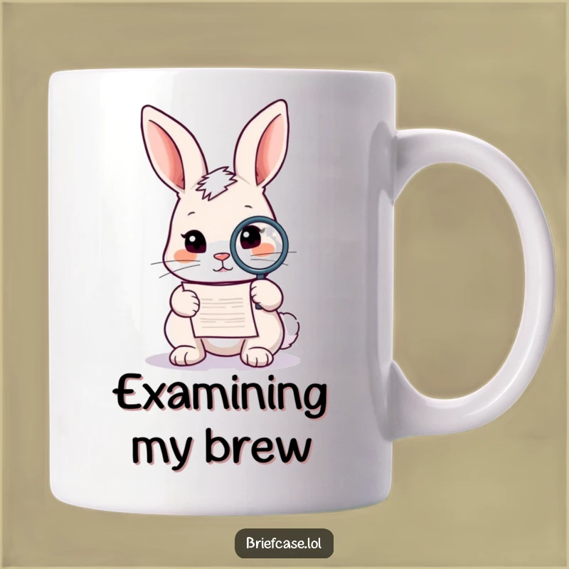 Funny Rabbit Investigator Mug: A Hilarious Gift for the Curious Mind!
