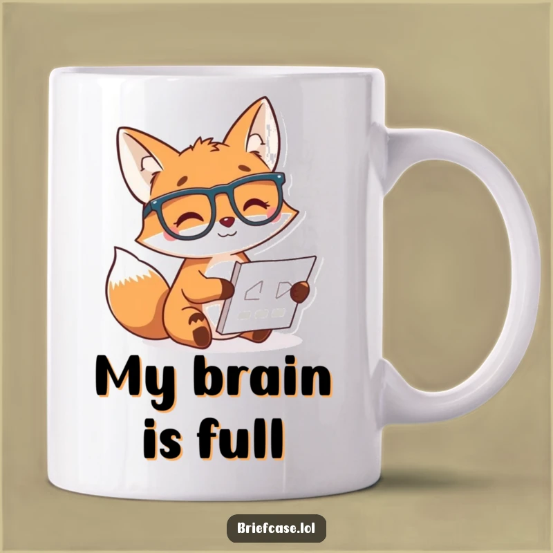 Funny Fox Studying Chart Mug - Perfect Gift For Smarty Pants