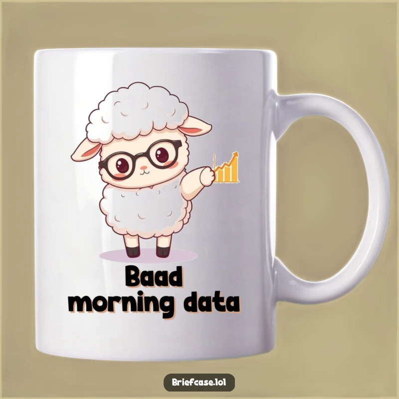 Funny Sheep Analyst Mug - Smart Animal Gift for Nerdy Professionals