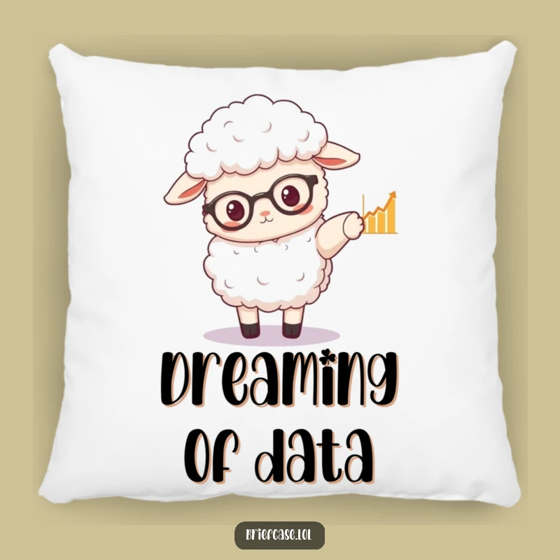 Funny Sheep Analyst Pillow - Cozy & Smart Animal Decor, Intellectual Gift Pillow