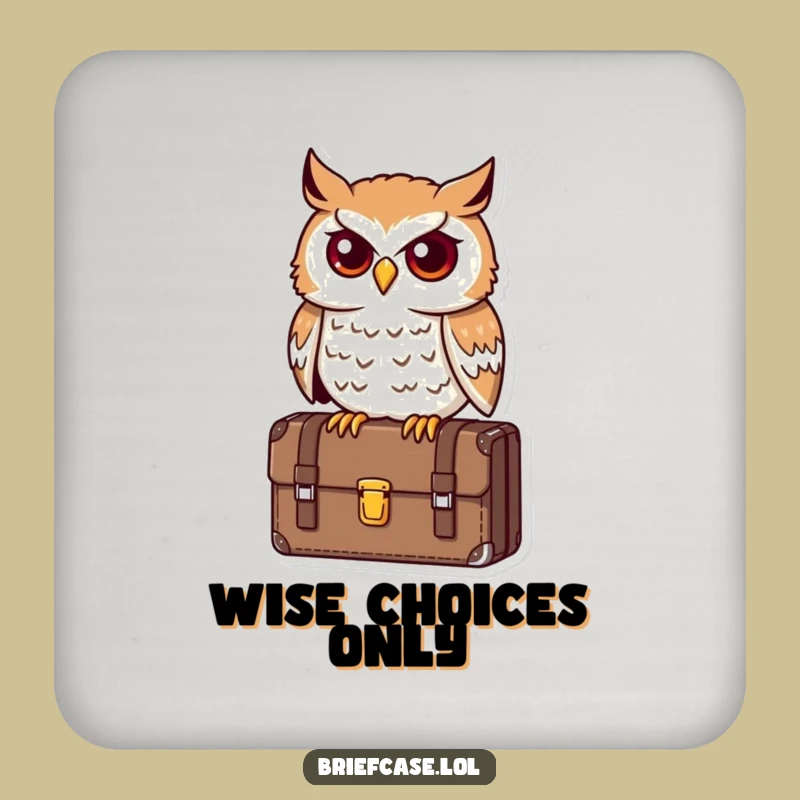 Funny Owl Deal Closer Coaster Set: Protect Surfaces with Astute Style!