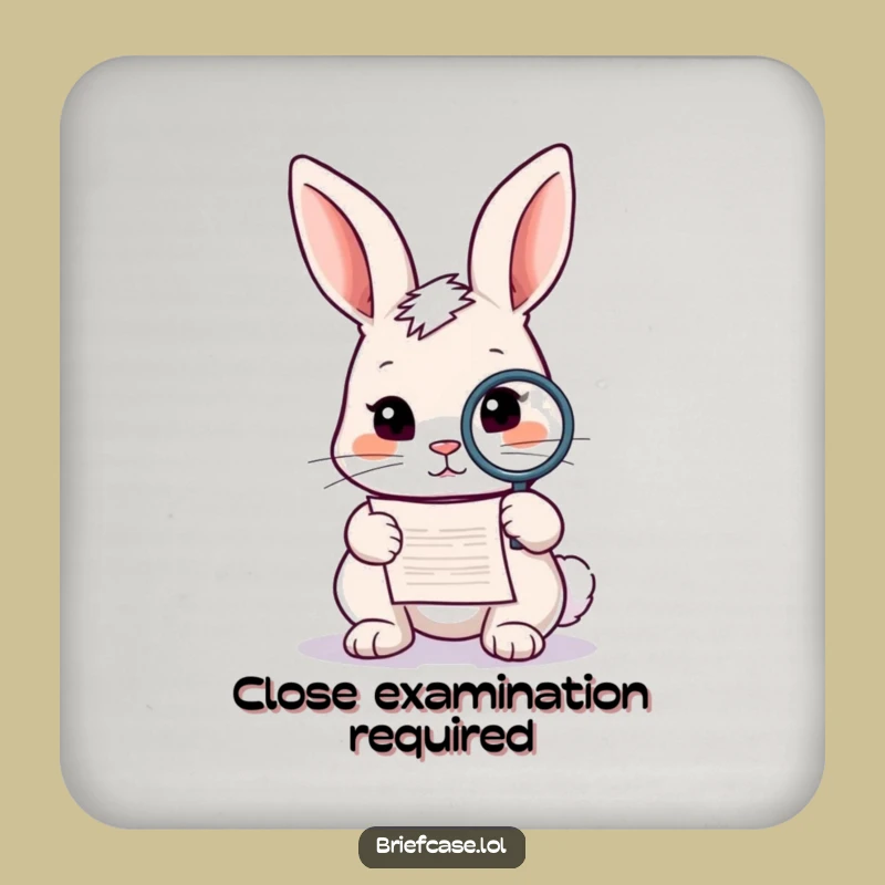 Funny Rabbit Document Coaster Set: Protect Surfaces with Whimsy!