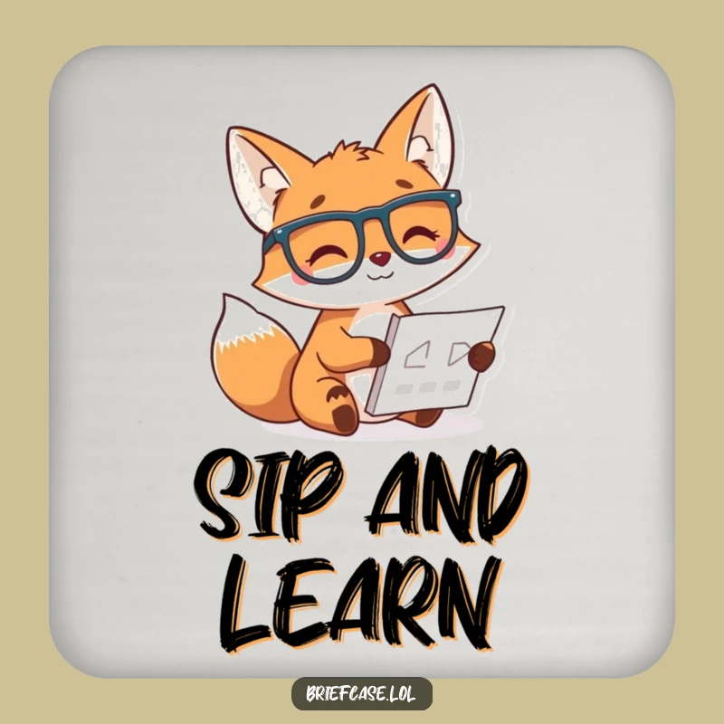 Funny Fox Smart Coaster - Protect Surfaces With Wit