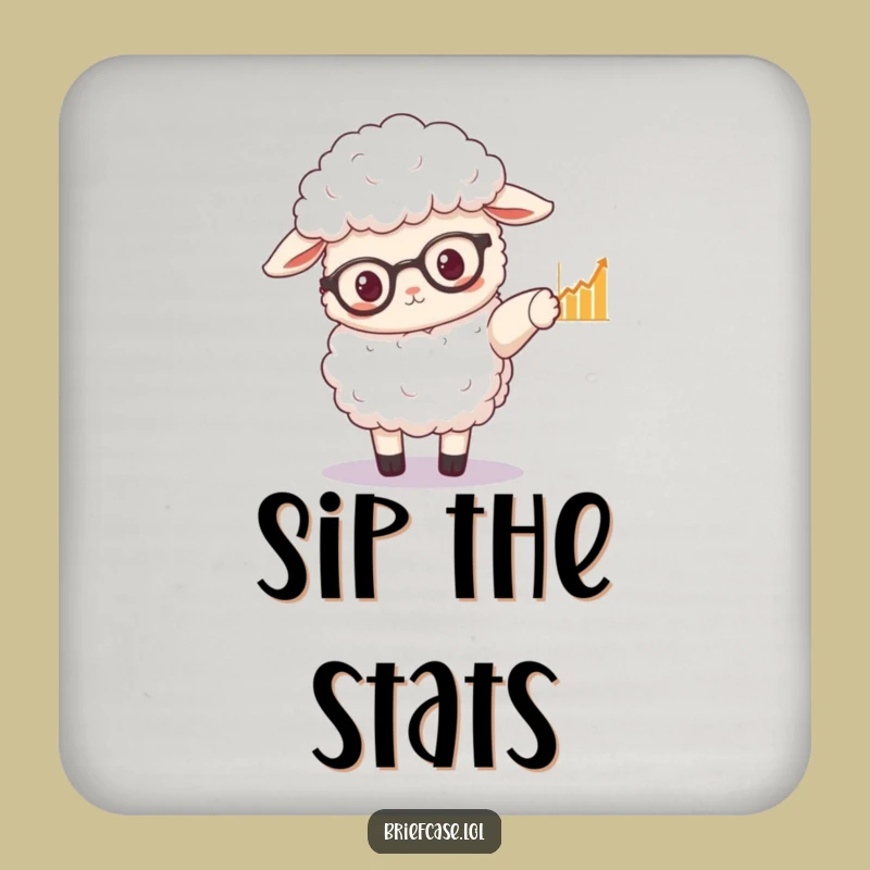 Funny Sheep Analyst Coaster - Smart Drink Protector, Hilarious Gift