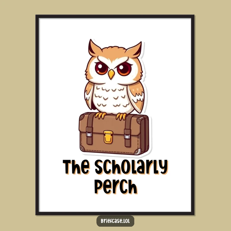 Funny Owl Executive Poster: Hilarious Wall Art for the Astute!
