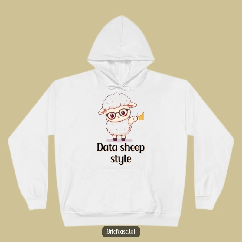 Funny Sheep Analyst Hoodie - Smart & Cozy Animal Wear, Intellectual Gift