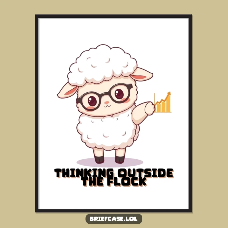 Funny Free Printable Wall Art: Smart Sheep Graph Downloadable Decor