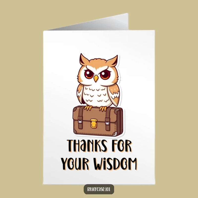 Free Printable Owl Thank You Card: Astute Gratitude with Funny Downloadable Art