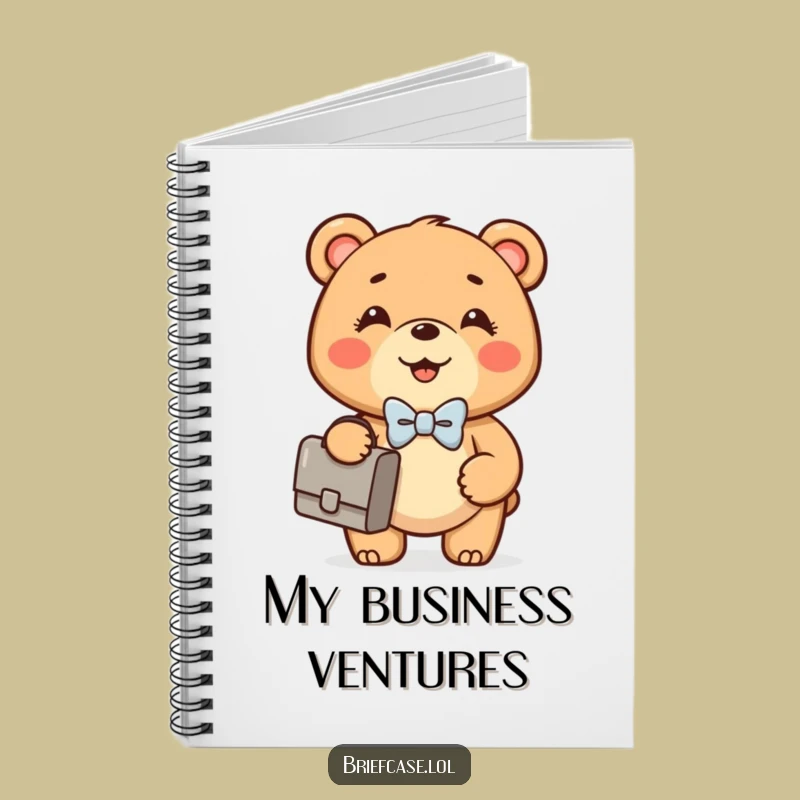 Funny Bear Cub Idea Notebook: Biz Executive Journal, Perfect Funny Gift