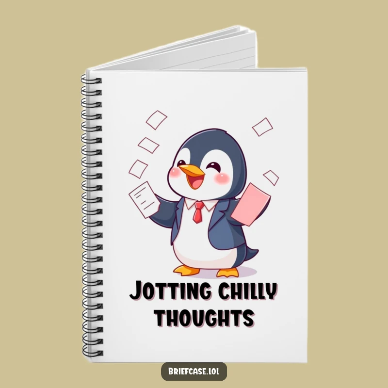 Funny Penguin in Suit Balancing Papers Notebook: Organize Your Thoughts with Charm