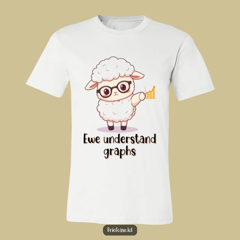 Funny Sheep Analyst T-Shirt - Nerdy Animal Apparel, Hilarious Intellectual Gift