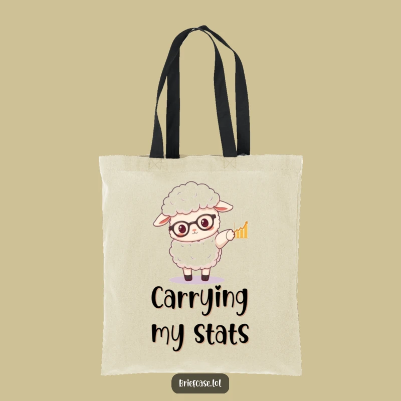 Funny Sheep Analyst Tote Bag - Smart Animal Accessory, Hilarious Gift